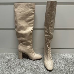Sold: Faux crocodile boots